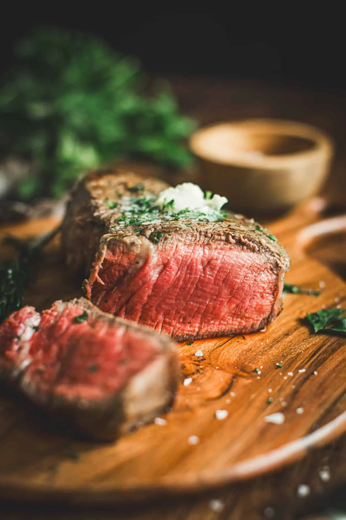 Pan-seared filet mignon at Five Senses
